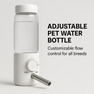Adjustable Pet Water Bottle - Customizable Flow Control for All Breeds