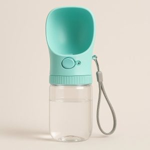 Pet Water Bottle with Built-in Bowl - Portable Drinking Solution for Dogs & Cats