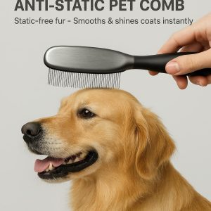 Anti-Static Pet Comb for Static-Free Fur – Smooths & Shines Coats Instantly