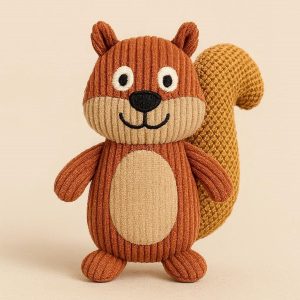 Fabric Squeaky Squirrel Toy - Fun Interactive Pet Play for Cats & Dogs
