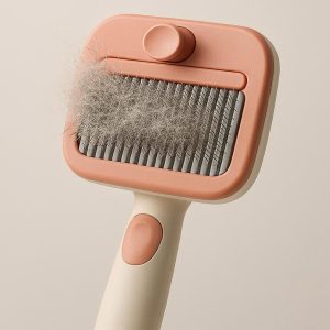 Self-Cleaning Pet Grooming Brush – Slicker & Bristle Combo for Quick Hair Removal