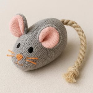 Cute Fabric Cat Toy Mouse - Interactive Play & Chew Safe for Kittens